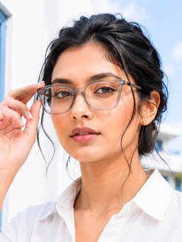 PERKEY - Plastic Clear Lens Cat Eye Uv Protection Eyeglass Frames for Women-Optl0028-C3 (53)