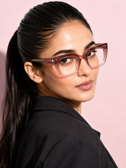PERKEY - Full Rim Retro Square Blue Computer Eyeglasses For Women (Optl0016-C3) (49)