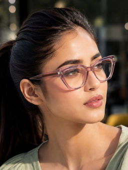 PERKEY - Full Rim Cat Eye Blue Computer Eyeglasses For Women (Optl0017-C3) (52)