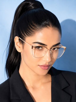 PERKEY - Full Rim Cat Eye Blue Computer Eyeglasses For Women (Optl0018-C3) (55)