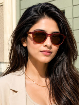 Stood - Brown Square Uv Coating Full Rim Sunglass-Sg-Std0011-C2