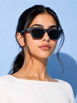 Stood - Black Geometrical Uv Coating Full Rim Sunglass-Sg-Std0012-C2