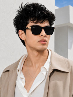 Stood - Black Square Uv Coating Full Rim Sunglass-Sg-Std0019-C1