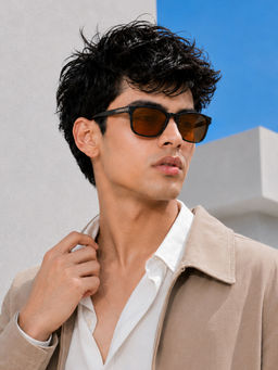 Stood - Brown Square Uv Coating Full Rim Sunglass-Sg-Std0019-C3
