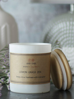 WAABI-SAABI - Strong Scented Candle Lemon Grass Zen RYUKYU