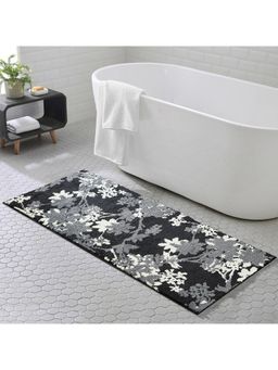 OBSESSIONS - Super Absorbent Anti-Skid Polyester Bath Mat Black