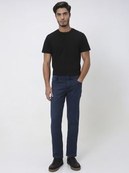 Mufti - Men Indigo Cotton Blend Solid Jeans