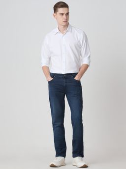 Mufti - Men Indigo Cotton Blend Solid Jeans