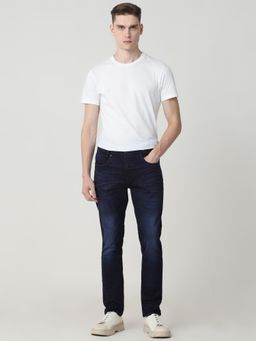 Mufti - Men Indigo Cotton Blend Solid Jeans