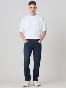 Mufti - Men Indigo Cotton Blend Solid Jeans