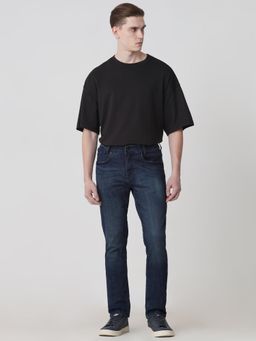 Mufti - Men Indigo Cotton Blend Solid Jeans