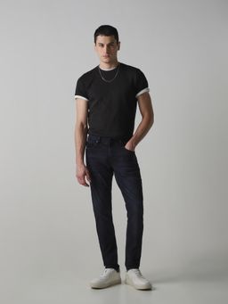 Mufti - Men Black Cotton Blend Solid Jeans