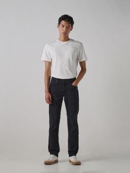 Mufti - Men Black Cotton Blend Solid Jeans