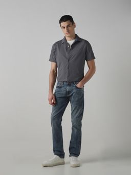 Mufti - Men Blue Cotton Blend Solid Jeans