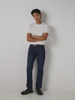 Mufti - Men Indigo Cotton Blend Solid Jeans