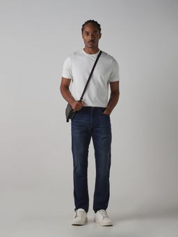 Mufti - Men Indigo Cotton Blend Solid Jeans