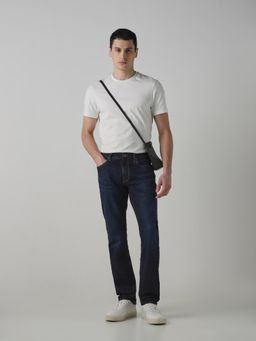 Mufti - Men Indigo Cotton Blend Solid Jeans