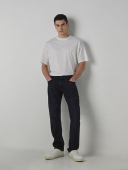 Mufti - Men Black Cotton Blend Solid Jeans