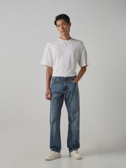 Mufti - Men Blue Cotton Blend Solid Jeans