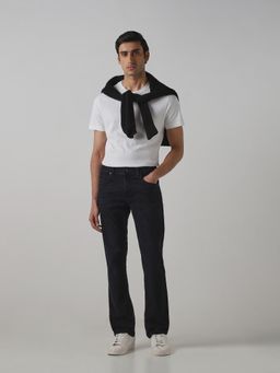 Mufti - Men Black Cotton Blend Solid Jeans