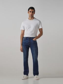 Mufti - Men Indigo Cotton Blend Solid Jeans