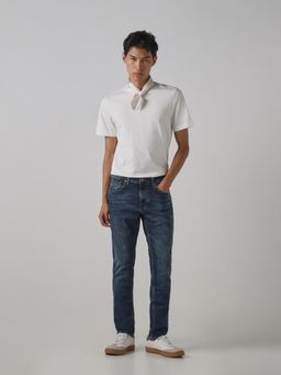 Mufti - Men Indigo Cotton Blend Solid Jeans