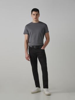 Mufti - Men Black Cotton Blend Solid Jeans