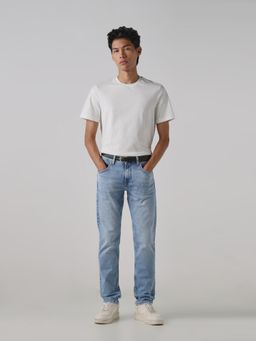 Mufti - Men Blue Cotton Blend Solid Jeans