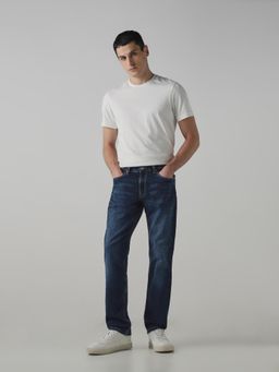 Mufti - Men Indigo Cotton Blend Solid Jeans
