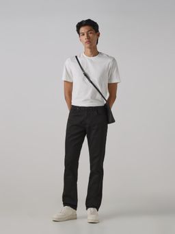 Mufti - Men Black Cotton Blend Solid Jeans