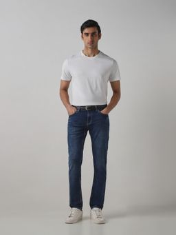 Mufti - Men Indigo Cotton/Elastane Solid Jeans