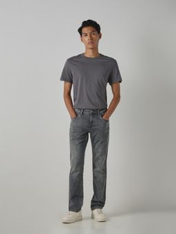 Mufti - Men Grey Cotton Blend Solid Jeans
