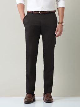 AD By Arvind - Men Black Polyester Solid Trouser