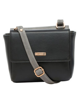 ESBEDA - Black & Grey Solid Two Sided Sling Bag