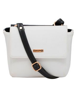 ESBEDA - Black & White Solid Two Sided Sling Bag