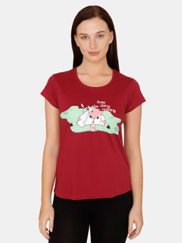 Zivame - Barnyard Cotton Top - Red