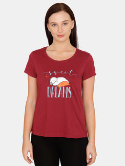 Zivame - Pretty Pigs Cotton Top - Red