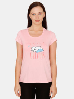 Zivame - Pretty Pigs Cotton Top - Pink