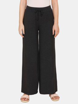 Zivame - Lounge Viscose Blend Flared Pants - Anthracite