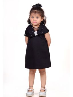 Toplove - Black Around The Shoulder Bow Dress