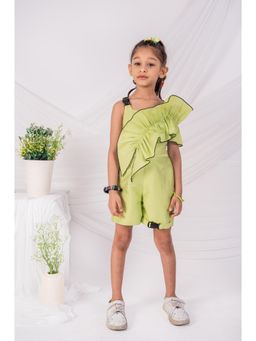 Toplove - Green Big Ruffle Co-Ord Set
