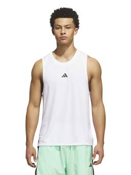 adidas - Men White Solid Training TANK CLIMACOOL Tank