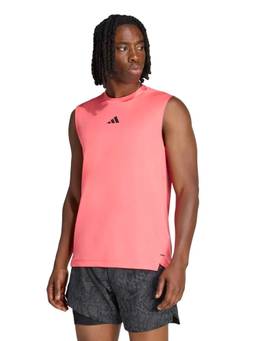 adidas - Men Pink Solid D4T PrimeLift 3 Training Tank