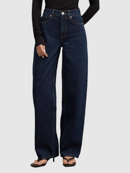 Forever New - Blue Solid Cotton Regular Jeans