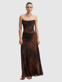 Forever New - Brown Animal Print Polyester Bodycon Dress
