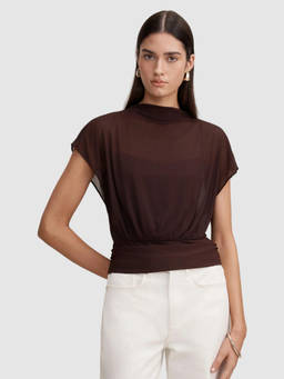 Forever New - Brown Solid Polyester Regular Top