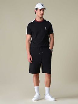 U.S. Polo Assn. Denim Co. - Black Solid Cotton Regular Shorts