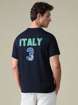 U.S. Polo Assn. Denim Co. - Blue Typography Cotton Slim T-Shirt
