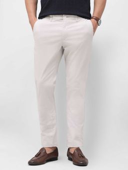 U.S. POLO ASSN. - Grey Solid Elastane Slim Trouser