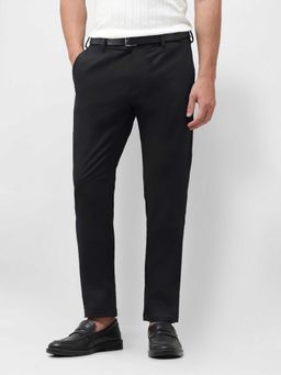 U.S. POLO ASSN. - Black Solid Modal Slim Trouser
